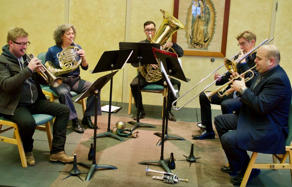 Vancouver Brass Quintet performing in Whistler