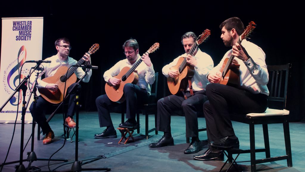 Canadian Guitar Quartet performing in Whistler, March 2022