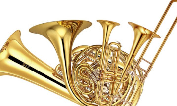 Several brass instruments